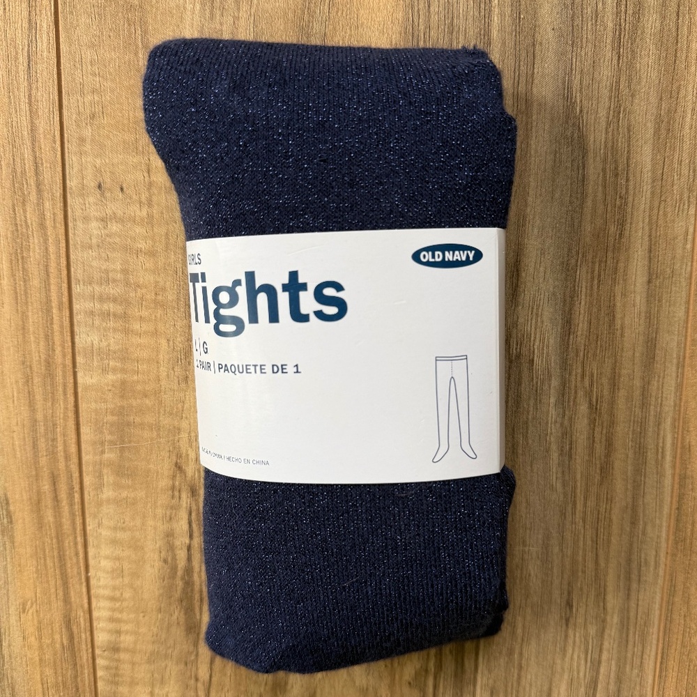 Old Navy Children's Navy Metallic Tights